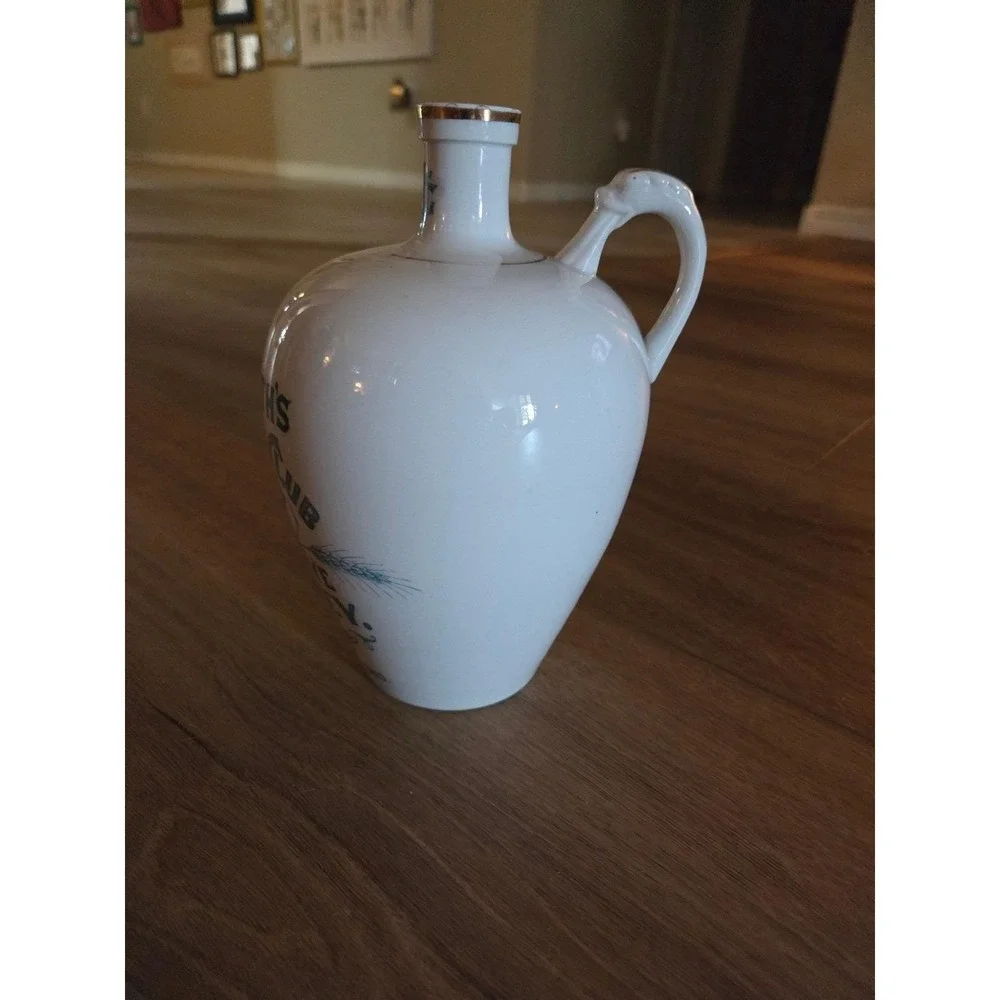 Meredith's Diamond Club Rye Whiskey Jug Pitcher K.T.&K. Antique 8.5